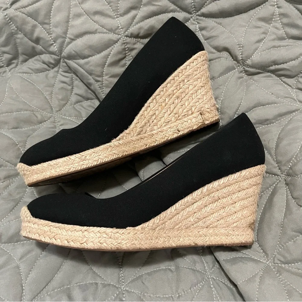J Crew Canvas espadrille wedges Platform with Jute Size 9 - Picture 6 of 8